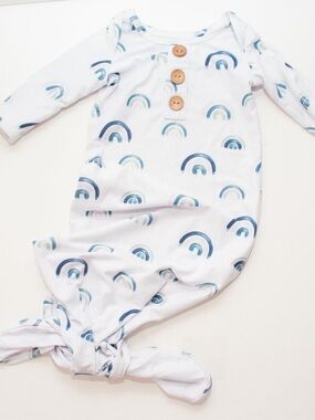 Caden Lane Brooks’ Blue Rainbow Knotted Gown 0-3 Months